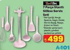 TANTİTONİ 7 PARÇA STANTLI SİLİKON SERVİS SETİ